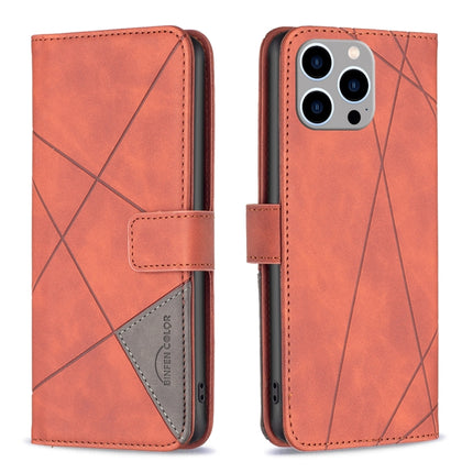Magnetic Buckle Rhombus Texture Leather Phone Case, For iPhone 15 Pro Max, For iPhone 15 Pro, For iPhone 15 Plus, For iPhone 15