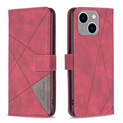Magnetic Buckle Rhombus Texture Leather Phone Case, For iPhone 15 Pro Max, For iPhone 15 Pro, For iPhone 15 Plus, For iPhone 15