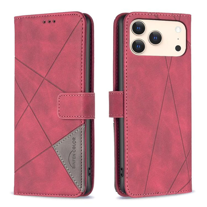 Magnetic Buckle Rhombus Texture Leather Phone Case, For iPhone 18 Pro/17 Pro, For iPhone 18 Pro Max/17 Pro Max, For iPhone 17, For iPhone 17 Air