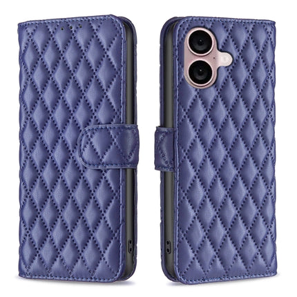Diamond Lattice Wallet Flip Leather Phone Case, For iPhone 16, For iPhone 15 Pro Max, For iPhone 15 Pro, For iPhone 15 Plus
