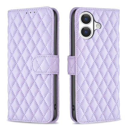 Diamond Lattice Wallet Flip Leather Phone Case, For iPhone 17 Pro Max, For iPhone 17 Pro, For iPhone 17, For iPhone Air