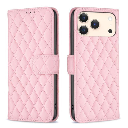 Diamond Lattice Wallet Flip Leather Phone Case, For iPhone 17 Pro Max, For iPhone 17 Pro, For iPhone 17, For iPhone Air