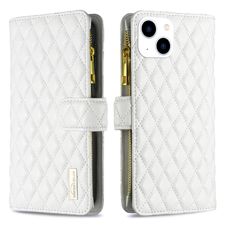 Diamond Lattice Zipper Wallet Leather Flip Phone Case