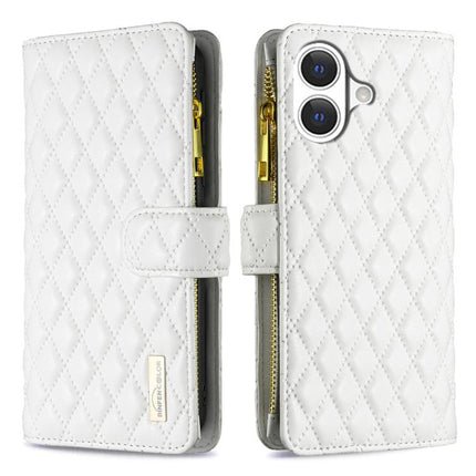 Diamond Lattice Zipper Wallet Leather Flip Phone Case