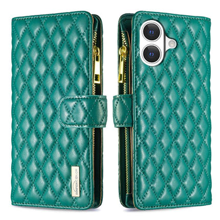 Diamond Lattice Zipper Wallet Leather Flip Phone Case, For iPhone 18 Pro/17 Pro, For iPhone 18 Pro Max/17 Pro Max, For iPhone 17, For iPhone 17 Air