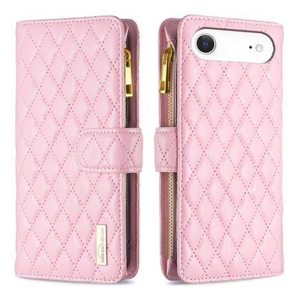 Diamond Lattice Zipper Wallet Leather Flip Phone Case