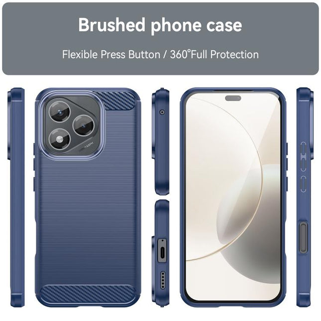 Brushed Texture Carbon Fiber TPU Phone Case, For Honor X70i, For Honor X6b, For Honor 200 Lite Global, For Honor X8b, For Honor Magic6 Lite 5G, For Honor X7b, For Honor 100 Pro, For Honor 100