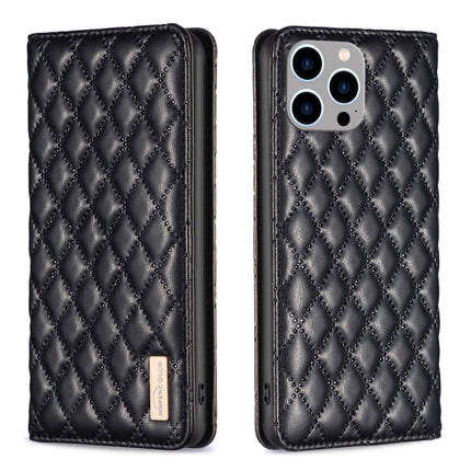 Diamond Lattice Magnetic Leather Flip Phone Case, For iPhone 15 Pro Max, For iPhone 15 Pro, For iPhone 15 Plus, For iPhone 15
