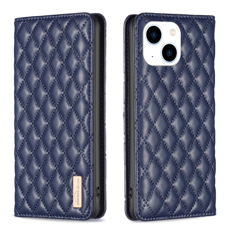 Diamond Lattice Magnetic Leather Flip Phone Case