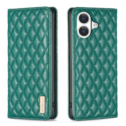 Diamond Lattice Magnetic Leather Flip Phone Case, For iPhone 17 Pro Max, For iPhone 17 Pro, For iPhone 17, For iPhone Air