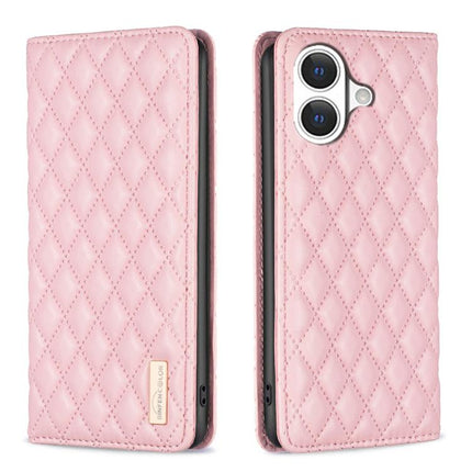 Diamond Lattice Magnetic Leather Flip Phone Case, For iPhone 17 Pro Max, For iPhone 17 Pro, For iPhone 17, For iPhone Air