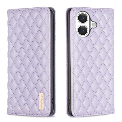 Diamond Lattice Magnetic Leather Flip Phone Case, For iPhone 17 Pro Max, For iPhone 17 Pro, For iPhone 17, For iPhone Air