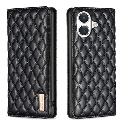 Diamond Lattice Magnetic Leather Flip Phone Case, For iPhone 17 Pro Max, For iPhone 17 Pro, For iPhone 17, For iPhone Air
