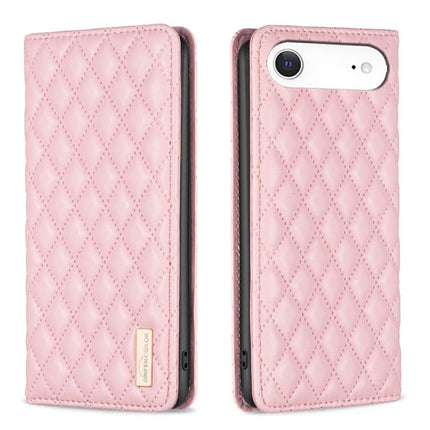 Diamond Lattice Magnetic Leather Flip Phone Case, For iPhone 17 Pro Max, For iPhone 17 Pro, For iPhone 17, For iPhone Air