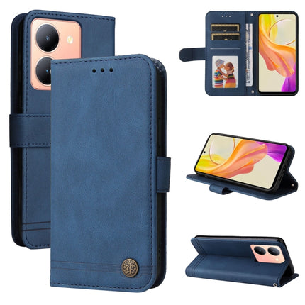 Skin Feel Life Tree Metal Button Leather Phone Case, For vivo Y78 5G Foreign