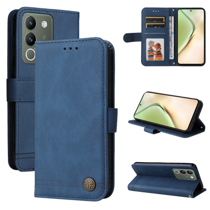 Skin Feel Life Tree Metal Button Leather Phone Case, For vivo Y03 4G, For vivo Y200 / V29e Global, For vivo Y17s, For vivo Y36 4G / 5G Foreign