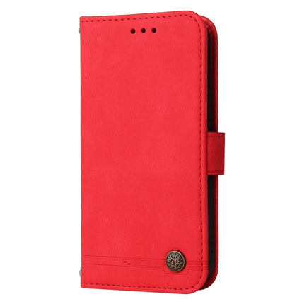Skin Feel Life Tree Metal Button Leather Phone Case, For vivo Y03 4G, For vivo Y200 / V29e Global, For vivo Y17s, For vivo Y36 4G / 5G Foreign