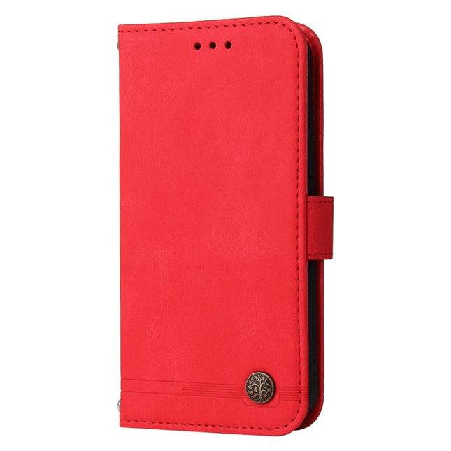 Skin Feel Life Tree Metal Button Leather Phone Case, For vivo Y03 4G, For vivo Y200 / V29e Global, For vivo Y17s, For vivo Y36 4G / 5G Foreign