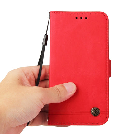 Skin Feel Life Tree Metal Button Leather Phone Case, For vivo Y03 4G, For vivo Y200 / V29e Global, For vivo Y17s, For vivo Y36 4G / 5G Foreign