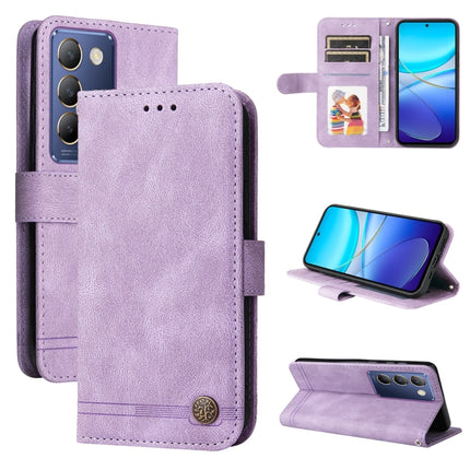 Skin Feel Life Tree Metal Button Leather Phone Case, For vivo Y300 Pro, For vivo Y28 4G Global, For vivo Y38 5G / T3x 5G Global, For vivo Y100 5G IDN / Y200e 5G Global