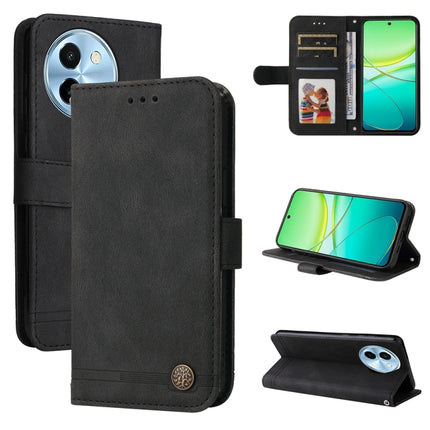 Skin Feel Life Tree Metal Button Leather Phone Case, For vivo Y300 Pro, For vivo Y28 4G Global, For vivo Y38 5G / T3x 5G Global, For vivo Y100 5G IDN / Y200e 5G Global
