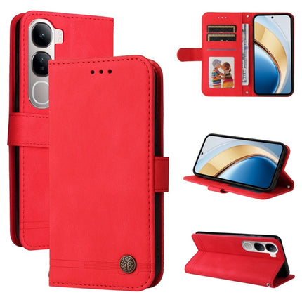 Skin Feel Life Tree Metal Button Leather Phone Case, For vivo X200, For vivo X200 Pro mini, For vivo X200 Pro, For vivo V40 Lite 4G / 5G IDN