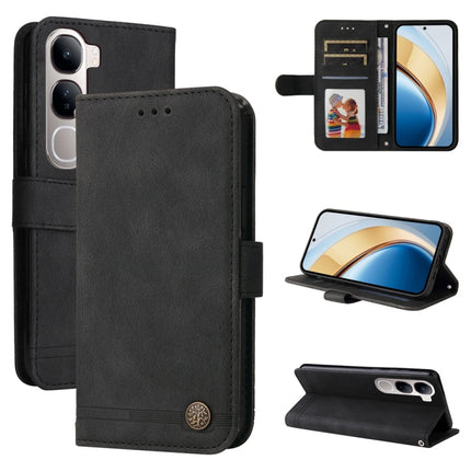 Skin Feel Life Tree Metal Button Leather Phone Case, For vivo X200, For vivo X200 Pro mini, For vivo X200 Pro, For vivo V40 Lite 4G / 5G IDN