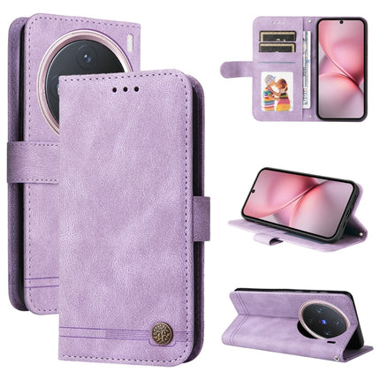 Skin Feel Life Tree Metal Button Leather Phone Case, For vivo X200, For vivo X200 Pro mini, For vivo X200 Pro, For vivo V40 Lite 4G / 5G IDN