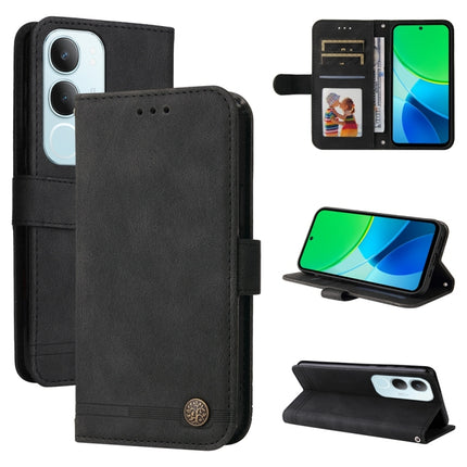 Skin Feel Life Tree Metal Button Leather Phone Case, For vivo V50, For vivo S20, For vivo S20 Pro, For vivo Y19s