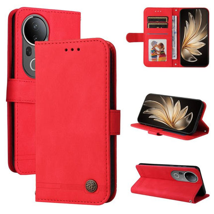 Skin Feel Life Tree Metal Button Leather Phone Case, For vivo V50, For vivo S20, For vivo S20 Pro, For vivo Y19s