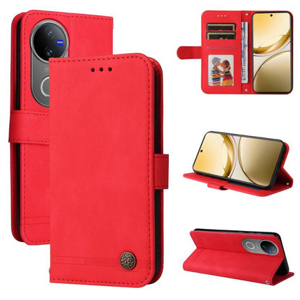 Skin Feel Life Tree Metal Button Leather Phone Case, For vivo V50, For vivo S20, For vivo S20 Pro, For vivo Y19s