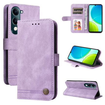 Skin Feel Life Tree Metal Button Leather Phone Case, For vivo V50 Lite 4G / 5G, For vivo Y39 5G / Y300i, For vivo Y29s 5G / Y04 4G, For vivo Y29 4G