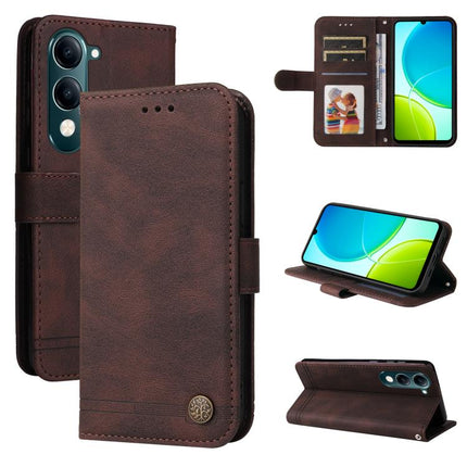 Skin Feel Life Tree Metal Button Leather Phone Case, For vivo V50 Lite 4G / 5G, For vivo Y39 5G / Y300i, For vivo Y29s 5G / Y04 4G, For vivo Y29 4G