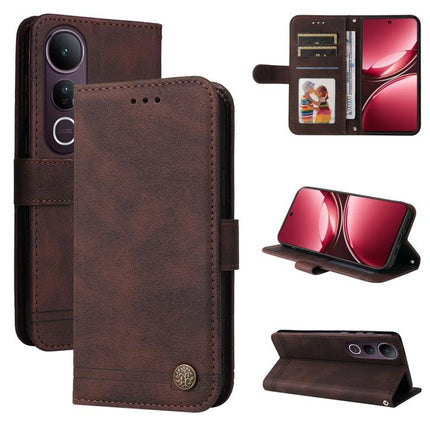 Skin Feel Life Tree Metal Button Leather Phone Case, For vivo V50 Lite 4G / 5G, For vivo Y39 5G / Y300i, For vivo Y29s 5G / Y04 4G, For vivo Y29 4G