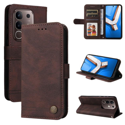 Skin Feel Life Tree Metal Button Leather Phone Case, For vivo V50 Lite 4G / 5G, For vivo Y39 5G / Y300i, For vivo Y29s 5G / Y04 4G, For vivo Y29 4G