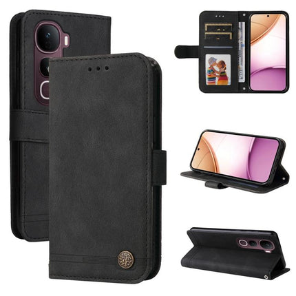 Skin Feel Life Tree Metal Button Leather Phone Case, For vivo Y31 5G 2025, For vivo Y400 5G, For vivo V60 5G Global, For vivo Y400 Pro 5G / V40e / iQOO Z9s
