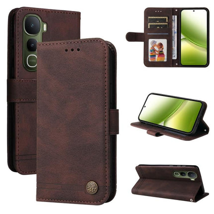 Skin Feel Life Tree Metal Button Leather Phone Case, For vivo Y31 5G 2025, For vivo Y400 5G, For vivo V60 5G Global, For vivo Y400 Pro 5G / V40e / iQOO Z9s