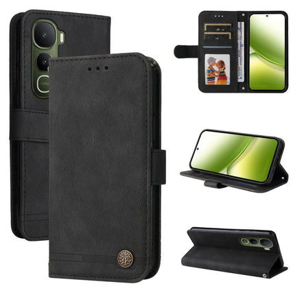 Skin Feel Life Tree Metal Button Leather Phone Case, For vivo Y31 5G 2025, For vivo Y400 5G, For vivo V60 5G Global, For vivo Y400 Pro 5G / V40e / iQOO Z9s