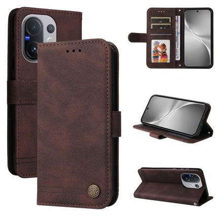 Skin Feel Life Tree Metal Button Leather Phone Case, For vivo Y31 5G 2025, For vivo Y400 5G, For vivo V60 5G Global, For vivo Y400 Pro 5G / V40e / iQOO Z9s