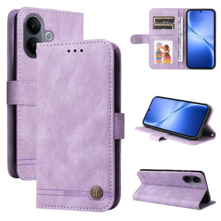 Skin Feel Life Tree Metal Button Leather Phone Case, For vivo Y500 Pro 5G, For vivo X300 Pro, For vivo X300, For vivo V60 Lite 4G / 5G
