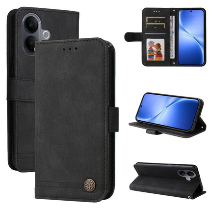Skin Feel Life Tree Metal Button Leather Phone Case, For vivo Y500 Pro 5G, For vivo X300 Pro, For vivo X300, For vivo V60 Lite 4G / 5G
