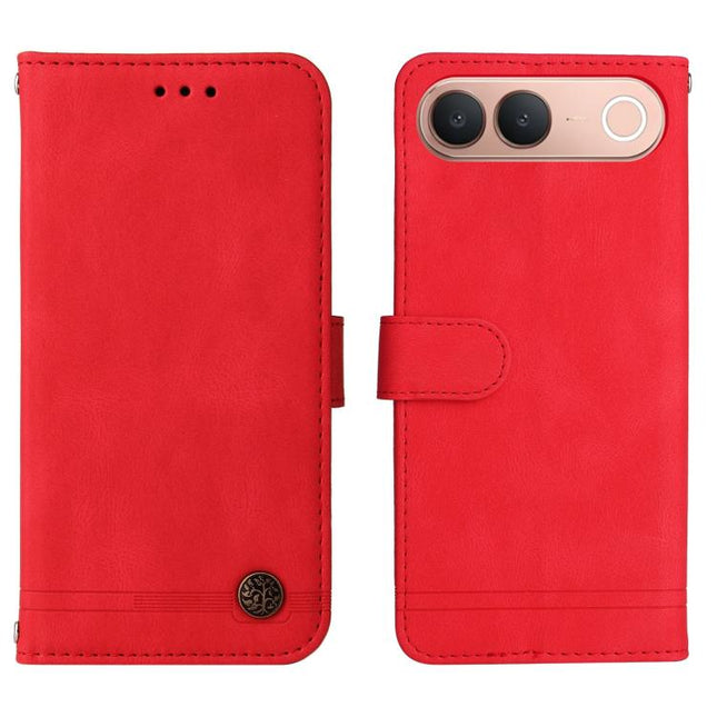 Skin Feel Life Tree Metal Button Leather Phone Case, For vivo S2 5G / V80 Lite IN/PK, For vivo X300 E 5G, For vivo Y500 4G / iQOO Z11 5G / T5 Pro 5G, For vivo Y600 Pro 5G