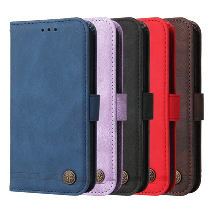 Skin Feel Life Tree Metal Button Leather Phone Case, For vivo X200, For vivo X200 Pro mini, For vivo X200 Pro, For vivo V40 Lite 4G / 5G IDN
