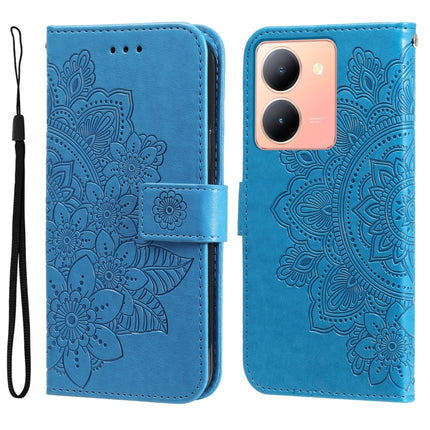 Seven-petal Flowers Embossing Leather Phone Case, For vivo Y03 4G, For vivo Y200 / V29e Global, For vivo Y17s, For vivo Y36 4G / 5G Foreign