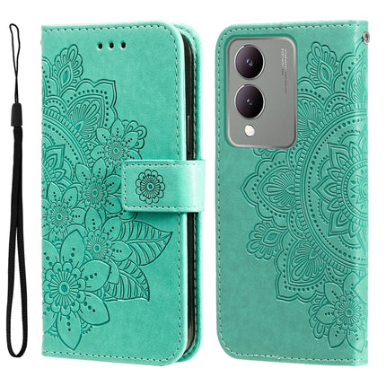 Seven-petal Flowers Embossing Leather Phone Case, For vivo Y03 4G, For vivo Y200 / V29e Global, For vivo Y17s, For vivo Y36 4G / 5G Foreign