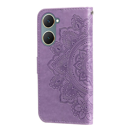 Seven-petal Flowers Embossing Leather Phone Case, For vivo Y03 4G, For vivo Y200 / V29e Global, For vivo Y17s, For vivo Y36 4G / 5G Foreign