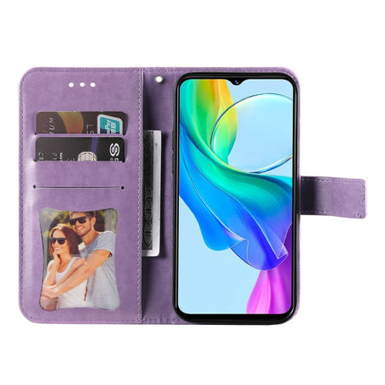 Seven-petal Flowers Embossing Leather Phone Case, For vivo Y03 4G, For vivo Y200 / V29e Global, For vivo Y17s, For vivo Y36 4G / 5G Foreign