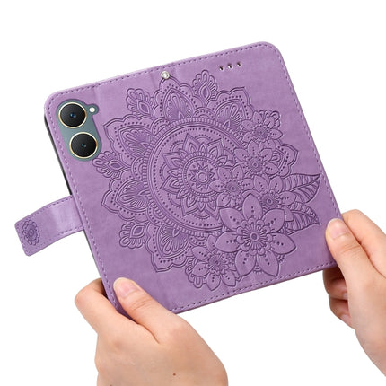 Seven-petal Flowers Embossing Leather Phone Case, For vivo Y03 4G, For vivo Y200 / V29e Global, For vivo Y17s, For vivo Y36 4G / 5G Foreign