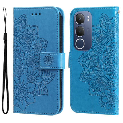 Seven-petal Flowers Embossing Leather Phone Case, For vivo V50, For vivo S20, For vivo S20 Pro, For vivo Y19s