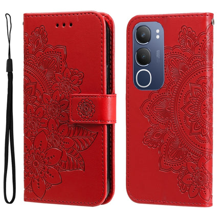 Seven-petal Flowers Embossing Leather Phone Case, For vivo V50, For vivo S20, For vivo S20 Pro, For vivo Y19s